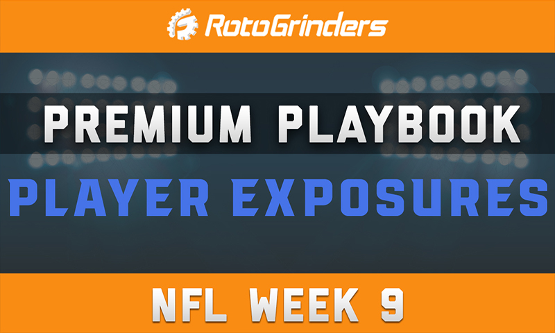 MrTuttle's Premium Playbook - Player Exposures: NFL Week 9