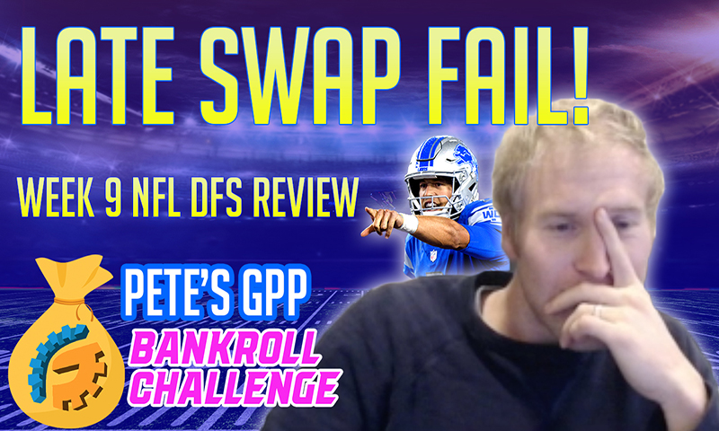 NFL Week 9 DraftKings Bankroll Challenge Review