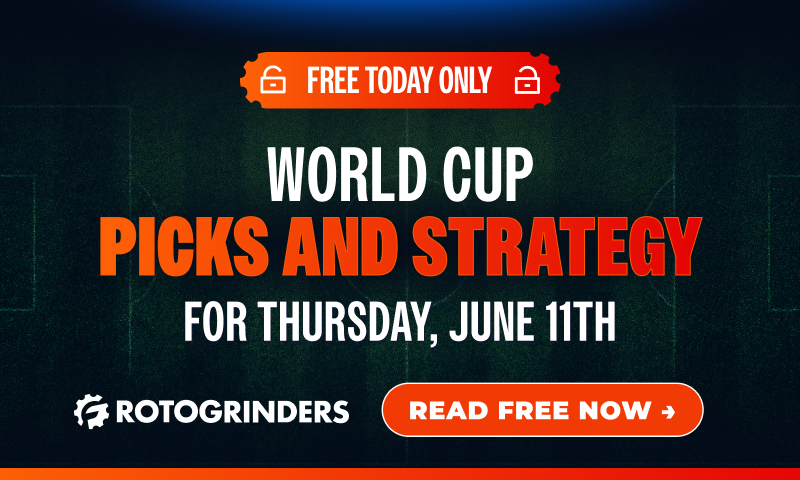 World Cup DFS Picks & Strategy: Thursday, June 11th