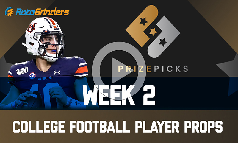 College Football Week 2 Player Props