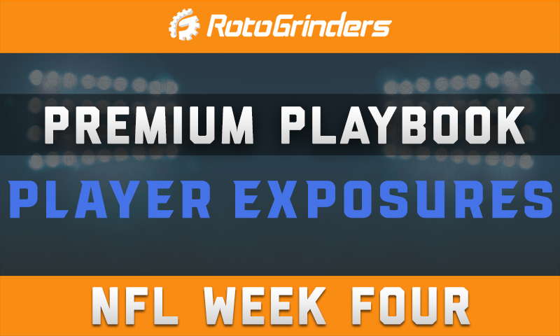 MrTuttle's Premium Playbook - Player Exposures: NFL Week 4