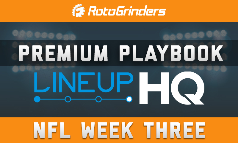 STLCards' Premium Playbook - LineupHQ: NFL Week 3