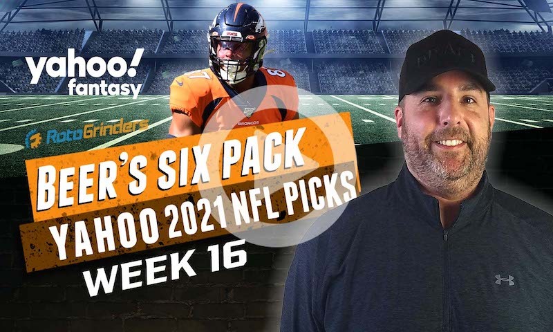 Yahoo NFL DFS Six-Pack: Week 16