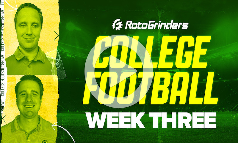 College Football DFS Pre-Lock Show: Week 3