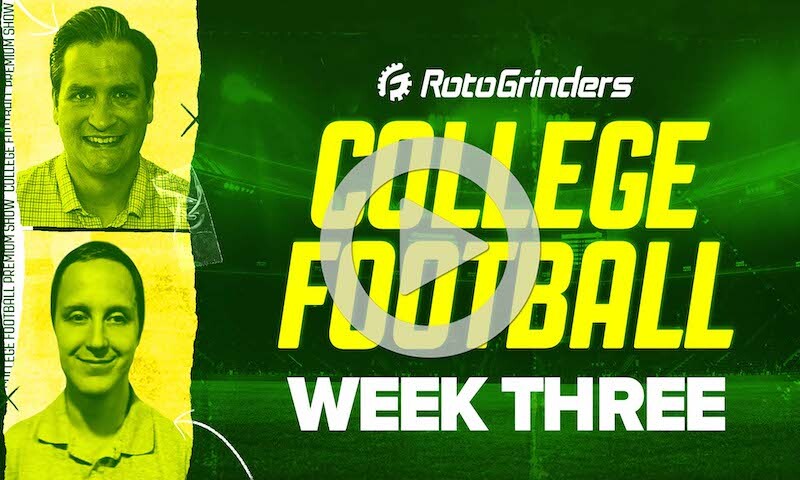 RotoGrinders Premium College Football Breakdown Show: 9/25/21