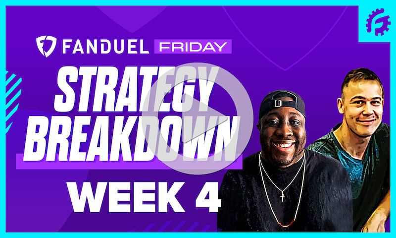 FanDuel Friday NFL DFS Strategy Breakdown: Week 4