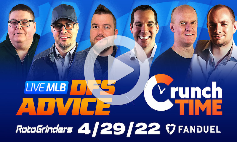 GrindersLive / Crunch Time - 4/29/22 MLB DFS Picks & Strategy