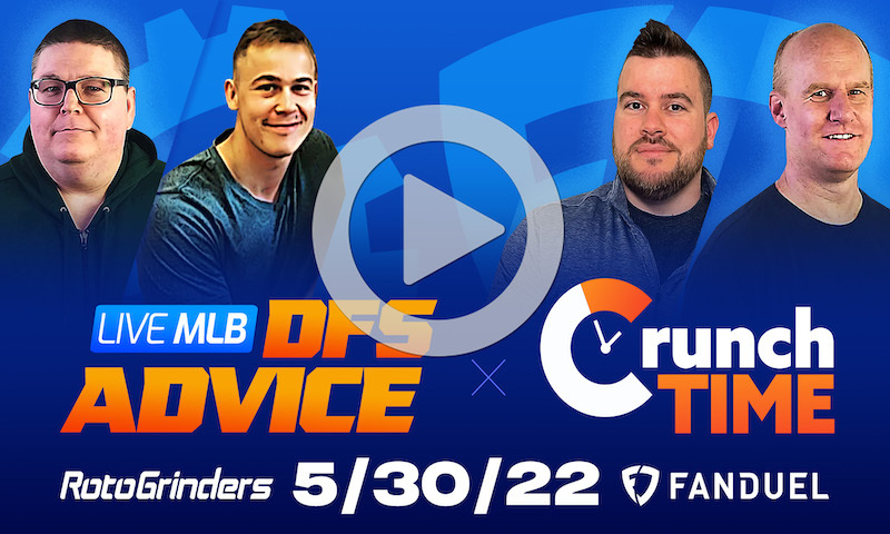 GrindersLive / Crunch Time - 5/30/22 Early MLB DFS Picks & Strategy