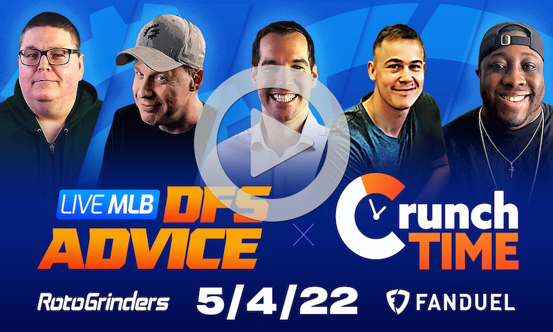GrindersLive / Crunch Time - 5/4/22 EARLY SLATE MLB DFS Picks & Strategy