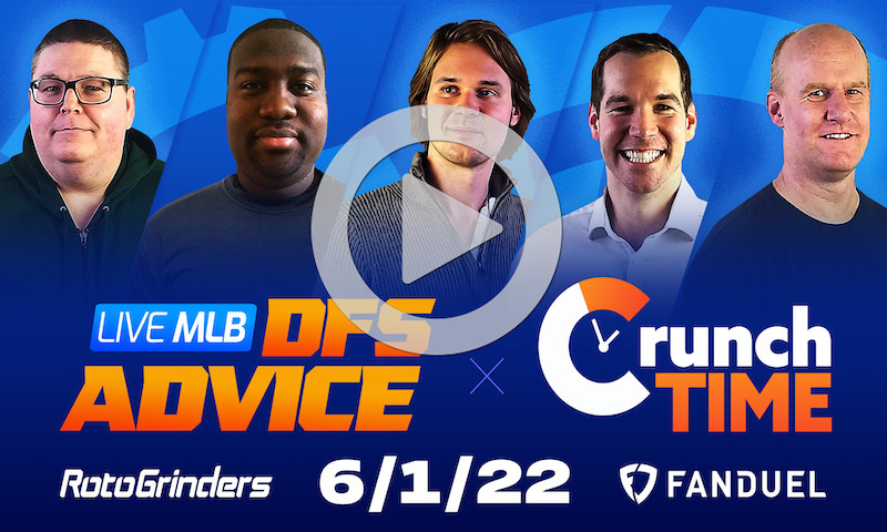 GrindersLive / Crunch Time - 6/1/22 MLB DFS Picks & Strategy