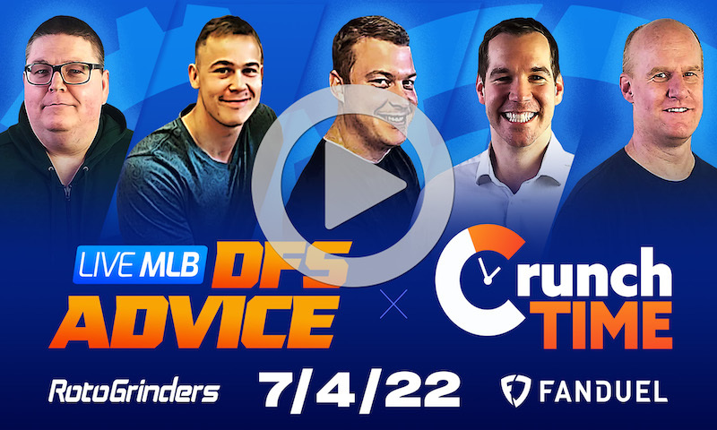 GrindersLive / Crunch Time - 7/4/22 MLB DFS Picks & Strategy