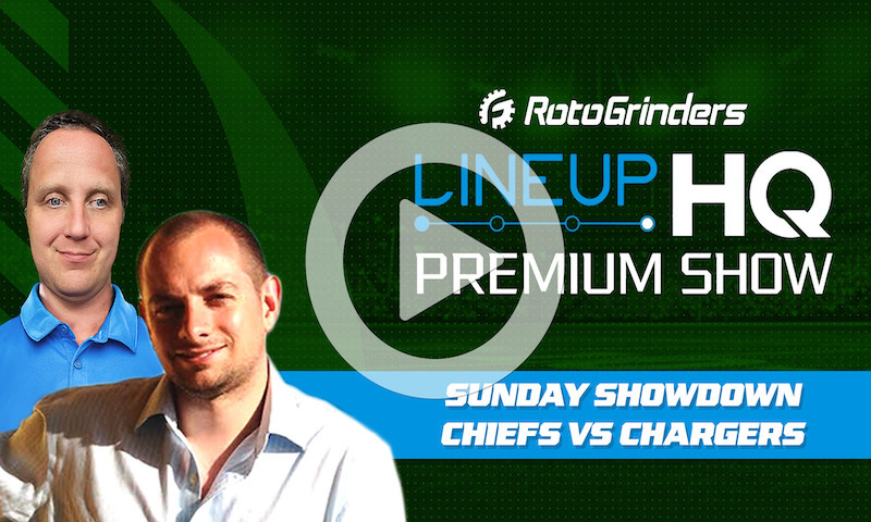 Premium NFL LineupHQ Showdown Build Show: KC vs LAC