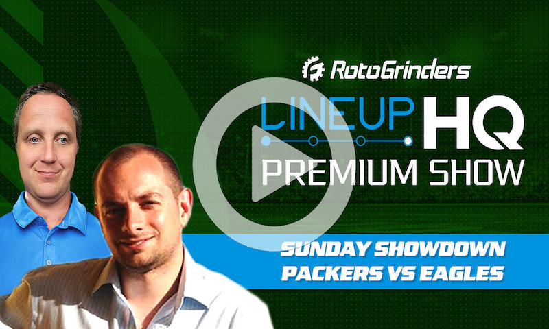 Premium NFL LineupHQ Showdown Build Show: GB vs PHI