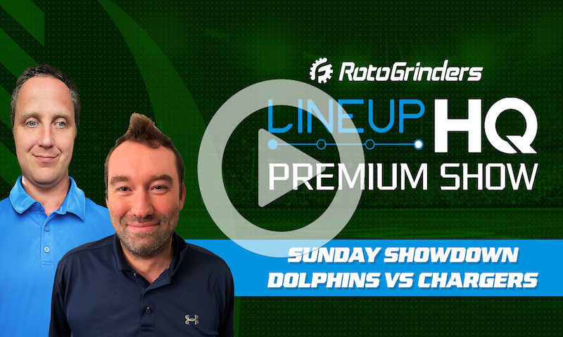 Premium NFL LineupHQ Showdown Build Show: MIA vs LAC
