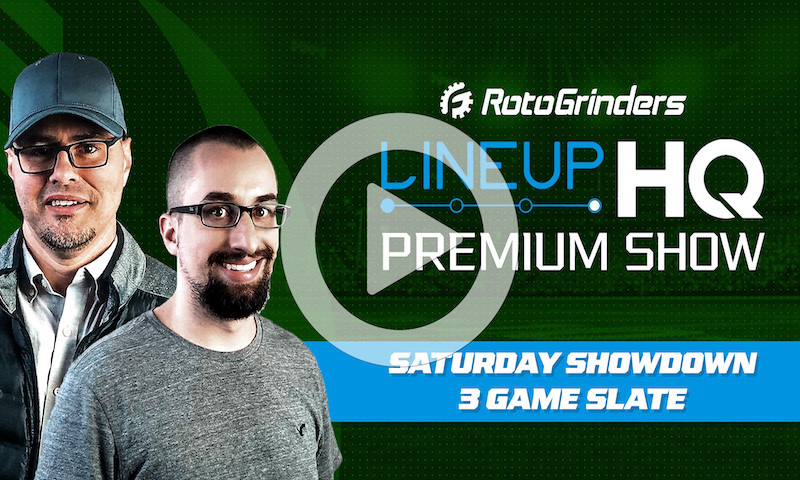 Premium NFL LineupHQ DFS Roundtable Show: Saturday 3-Game Slate