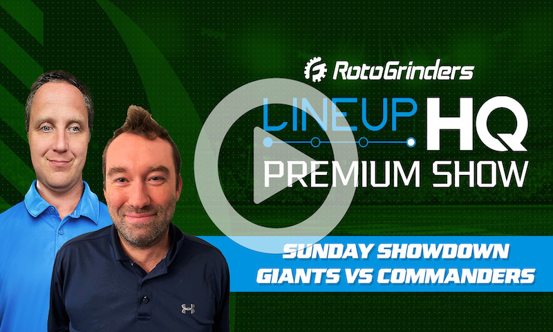 Premium NFL LineupHQ Showdown Build Show: WSH vs NYG