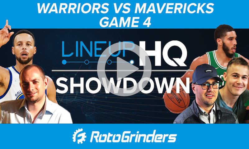 NBA DFS LineupHQ Showdown - Warriors vs Celtics, Game 4