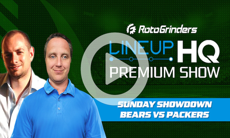 Premium NFL LineupHQ Showdown Build Show: CHI vs GB