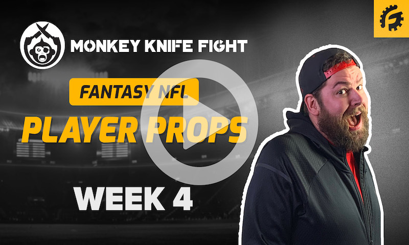 NFL Player Props on Monkey Knife Fight - Week 4