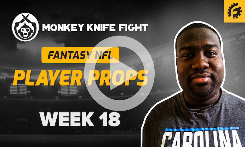 NFL Player Props on Monkey Knife Fight - WEEK 18