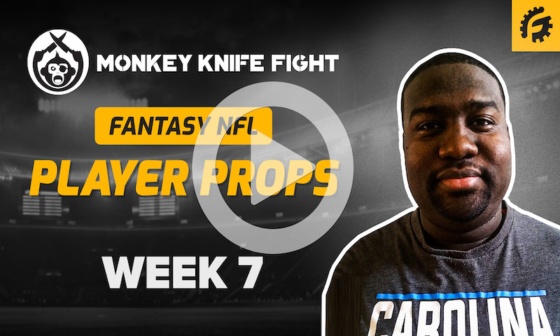 NFL Player Props on Monkey Knife Fight - Week 7