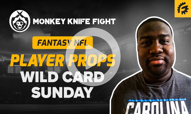 NFL Player Props on Monkey Knife Fight - Wild Card Sunday