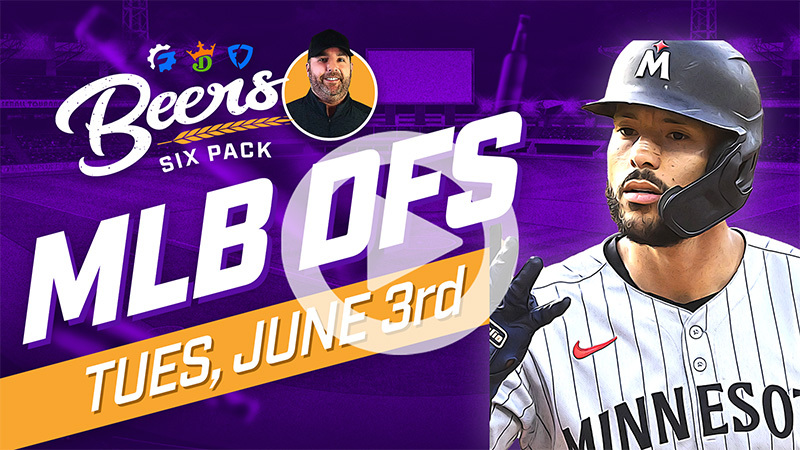 Beer's MLB DFS 6 Pack: Tuesday, June 3rd