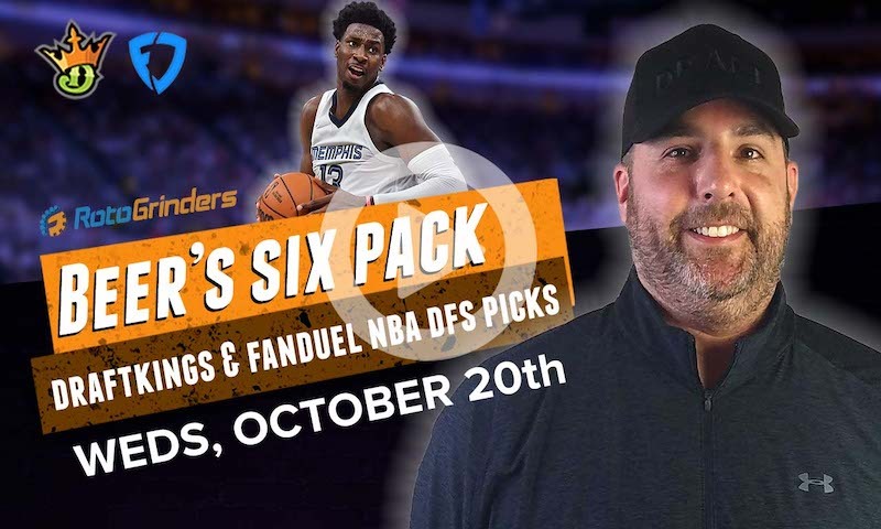 DraftKings and FanDuel NBA Six-Pack: 10/20/21