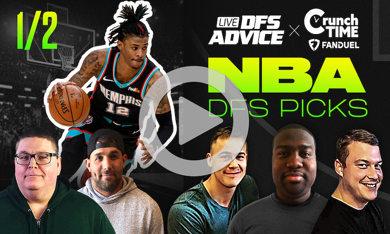 GrindersLive / Crunch Time - 1/2/24 NBA DFS Picks & Strategy