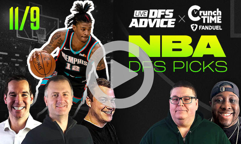 Crunch Time / Grinders Live - 11/9/22 NBA DFS Picks & Strategy