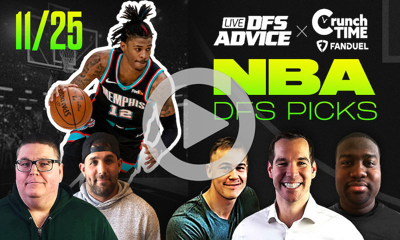 GrindersLive / Crunch Time - 11/25/22 NBA DFS Picks & Strategy