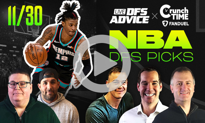 GrindersLive / Crunch Time - 11/30/22 NBA DFS Picks & Strategy