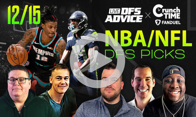 GrindersLive / Crunch Time - 12/15/22 NBA & NFL DFS Picks & Strategy