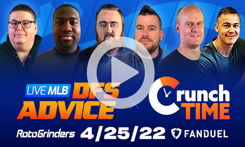 GrindersLive / Crunch Time - 4/25/22 MLB DFS Picks & Strategy