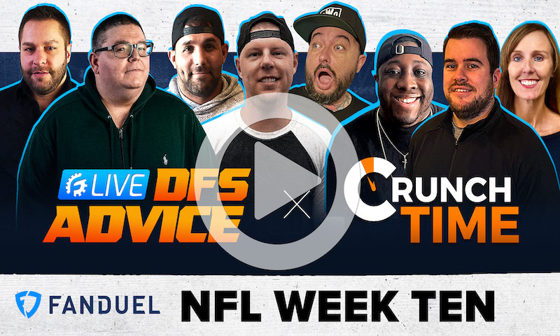 NFL DFS Sunday GrindersLive Show Block - Week 10