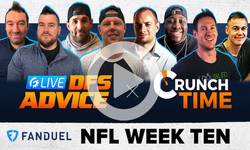 NFL DFS GrindersLive Sunday Show Block - Week 10