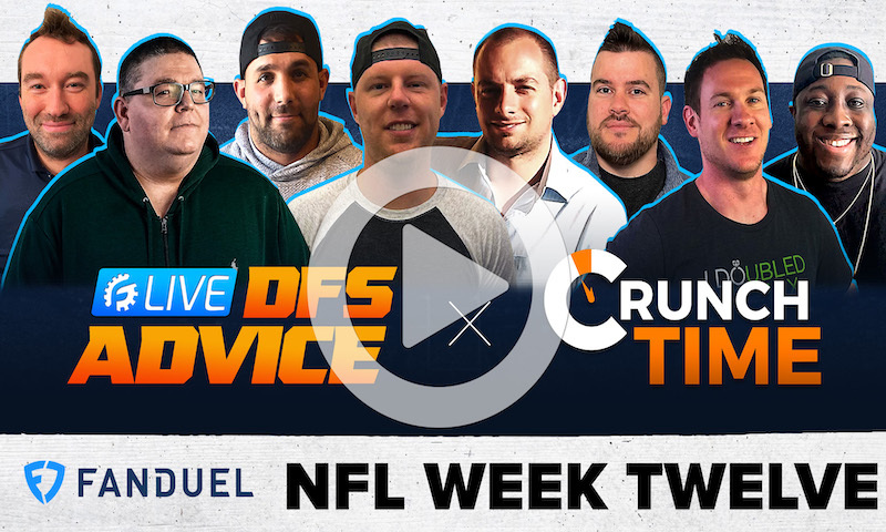 NFL DFS GrindersLive Sunday Show Block - Week 12