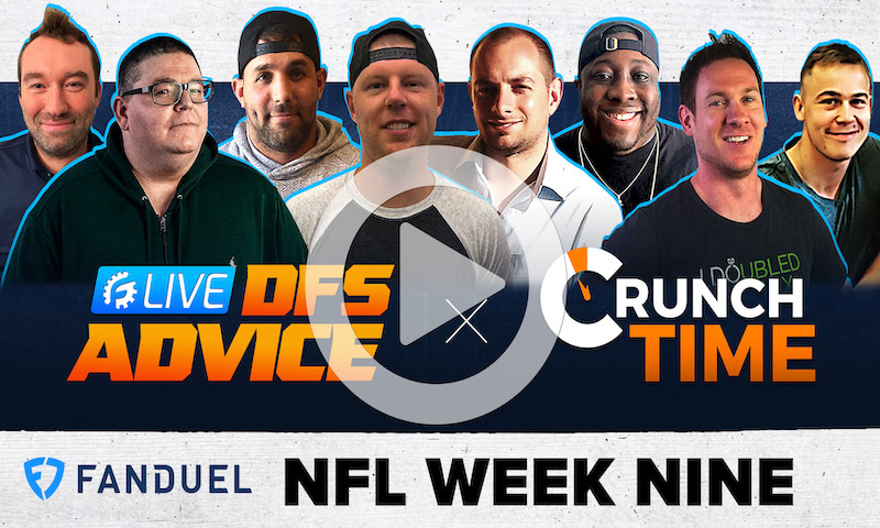 NFL DFS GrindersLive Sunday Show Block - Week 9