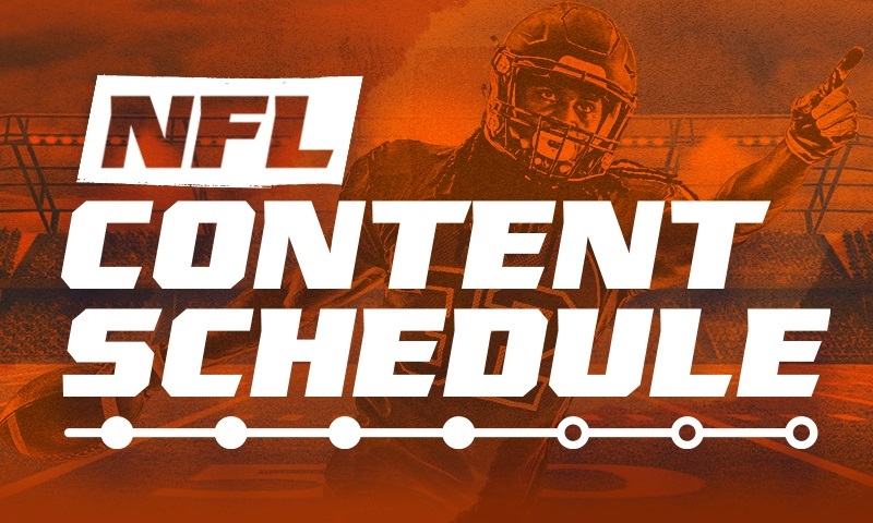 NFL DFS Content Schedule: Week 10 - Monday Night Football