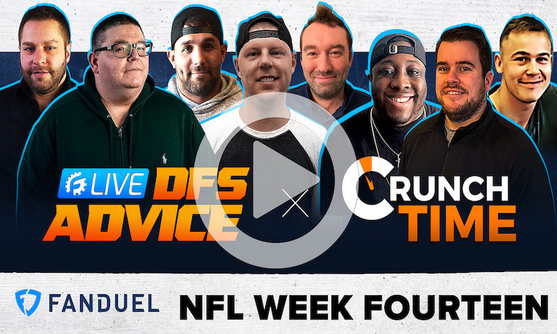 NFL DFS Sunday GrindersLive Show Block - Week 14