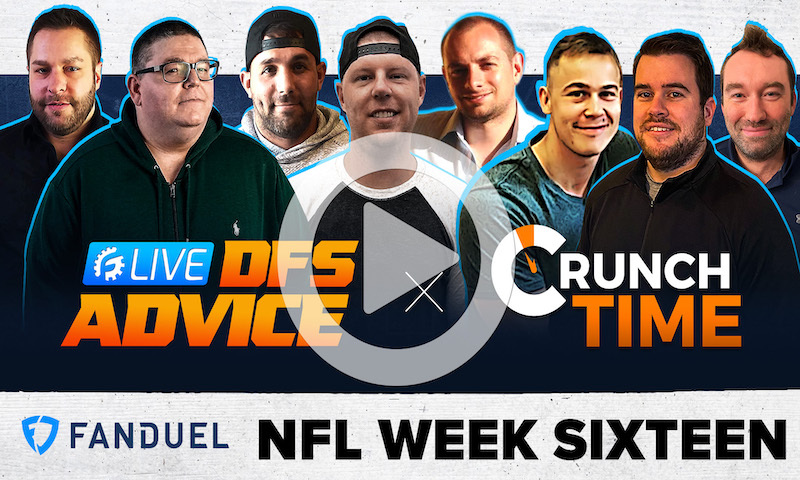NFL DFS Saturday GrindersLive Show Block - Week 16