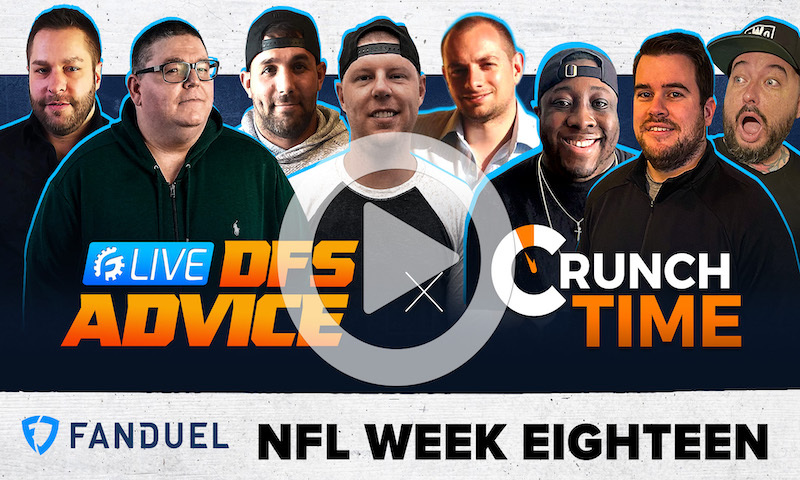 NFL DFS Sunday GrindersLive Show Block - Week 18