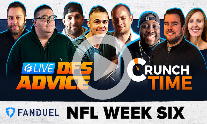 NFL DFS Sunday GrindersLive Show Block - Week 6