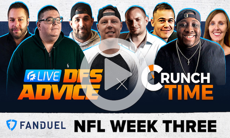 NFL DFS Sunday GrindersLive Show Block - Week 3