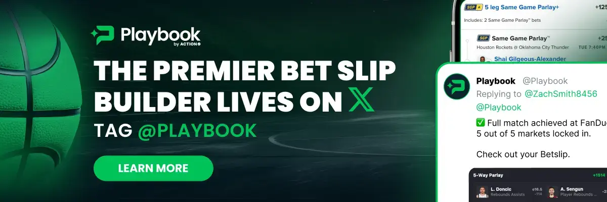 tag @playbook on x to stop manually entering parlays for nba bets