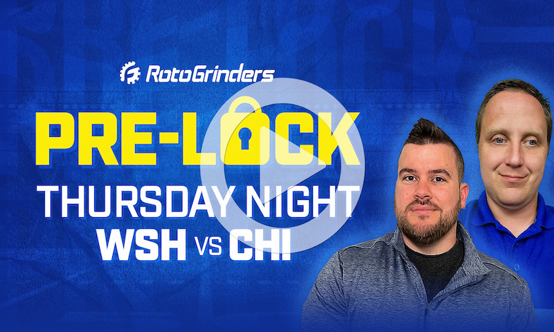 NFL DFS Showdown Pre-Lock Show - Week 6 (WSH vs CHI)