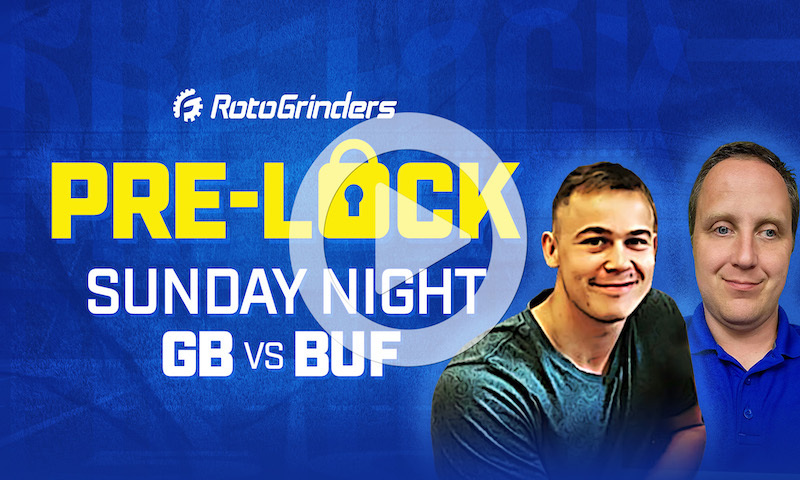 NFL DFS Showdown Pre-Lock Show - Week 8 (GB vs BUF)