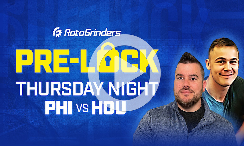 NFL DFS Showdown Pre-Lock Show - Week 9 (PHI vs HOU)