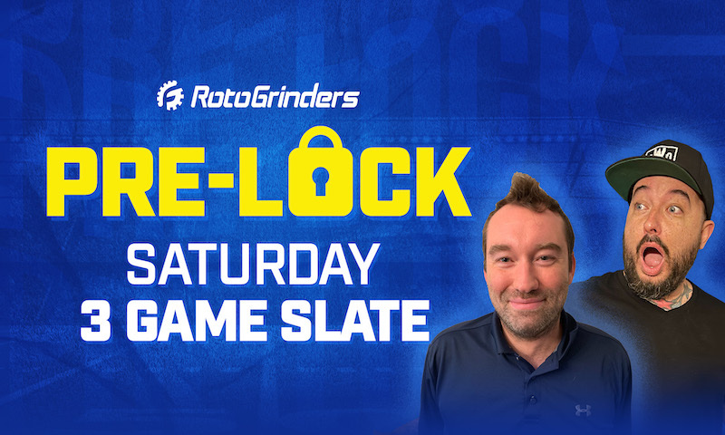 NFL DFS Pre-Lock Show - 3-Game Saturday Slate