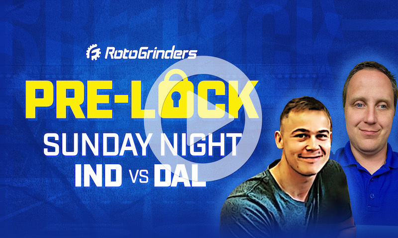 NFL DFS Showdown Pre-Lock Show - Week 13 (IND vs DAL)